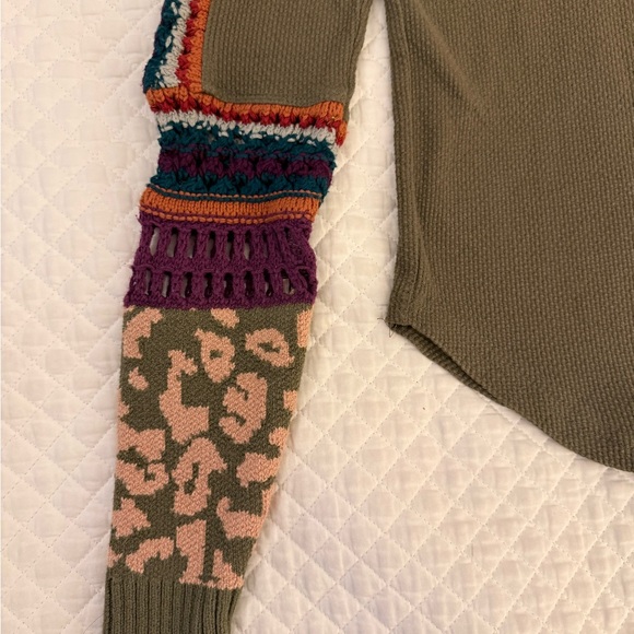 Free People Switch It Up Crochet-Trim Thermal Top - Picture 3 of 6